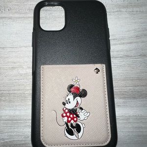 iPhone 11 Otterbox case with Kate Spade Minnie Mouse card holder